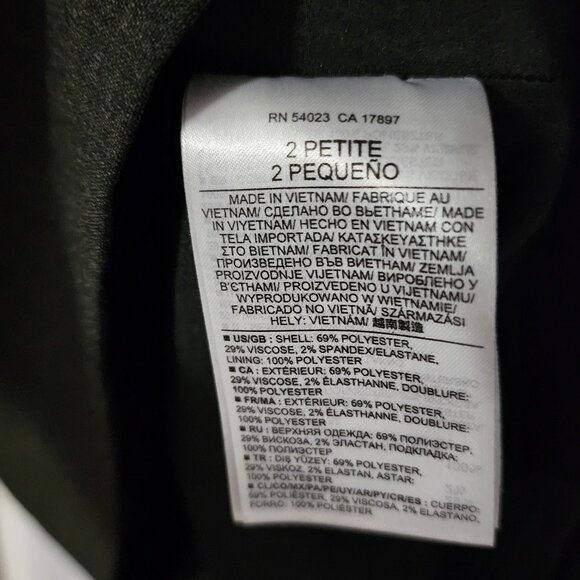 Banana Republic Women’s Dark Gray Pencil Skirt with Pockets Size 2P - Picture 5 of 6